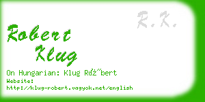 robert klug business card